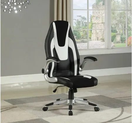 Parry Computer Chair in Silver by Chintaly Imports