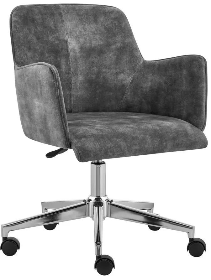 Sunny Velvet Office Chair in Gray by EuroStyle