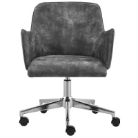 Sunny Velvet Office Chair in Gray by EuroStyle