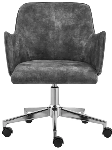 Sunny Velvet Office Chair in Gray by EuroStyle