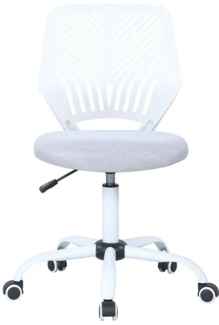 Browning Computer Chair in Matte White by Chintaly Imports