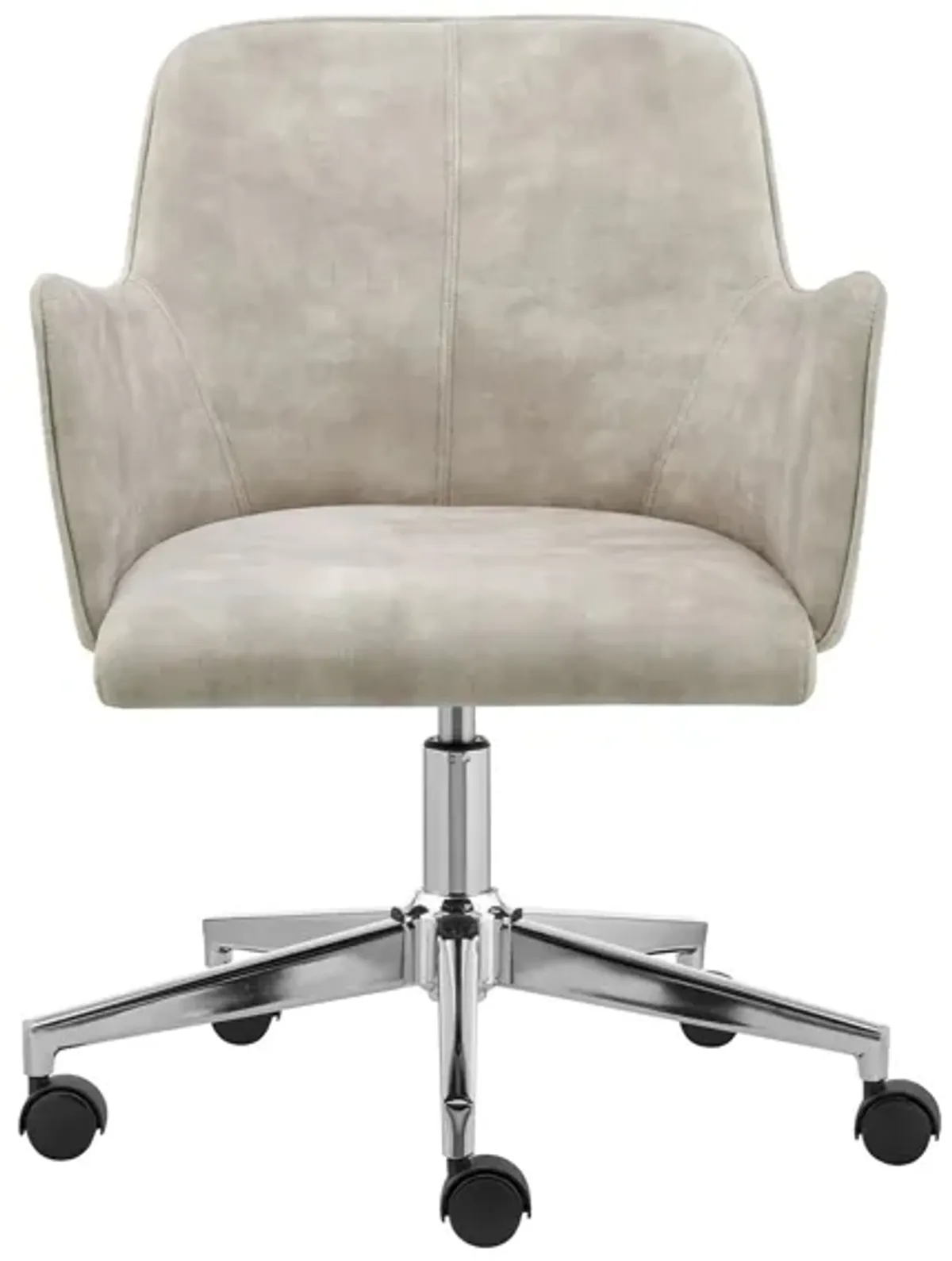 Sunny Velvet Office Chair in Beige by EuroStyle