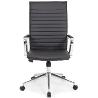 Ealdormere Executive Task Chair in Black; Chrome by Coe Distributors