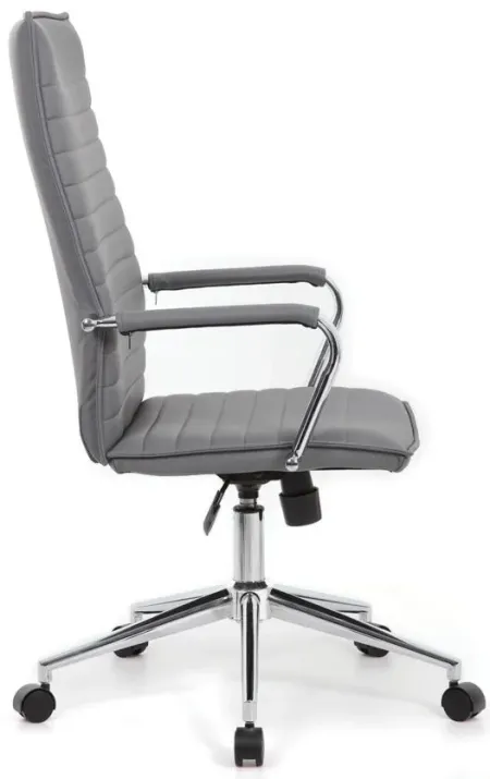 Ealdormere Executive Task Chair in Gray; Chrome by Coe Distributors