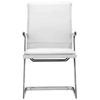 Lider Plus Conference Chair (Set of 2) in White, Silver by Zuo Modern