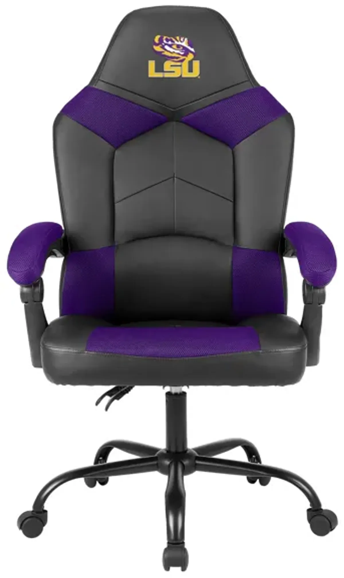 NCAA Faux Leather Oversized Gaming Chair in Louisiana State University by Imperial International