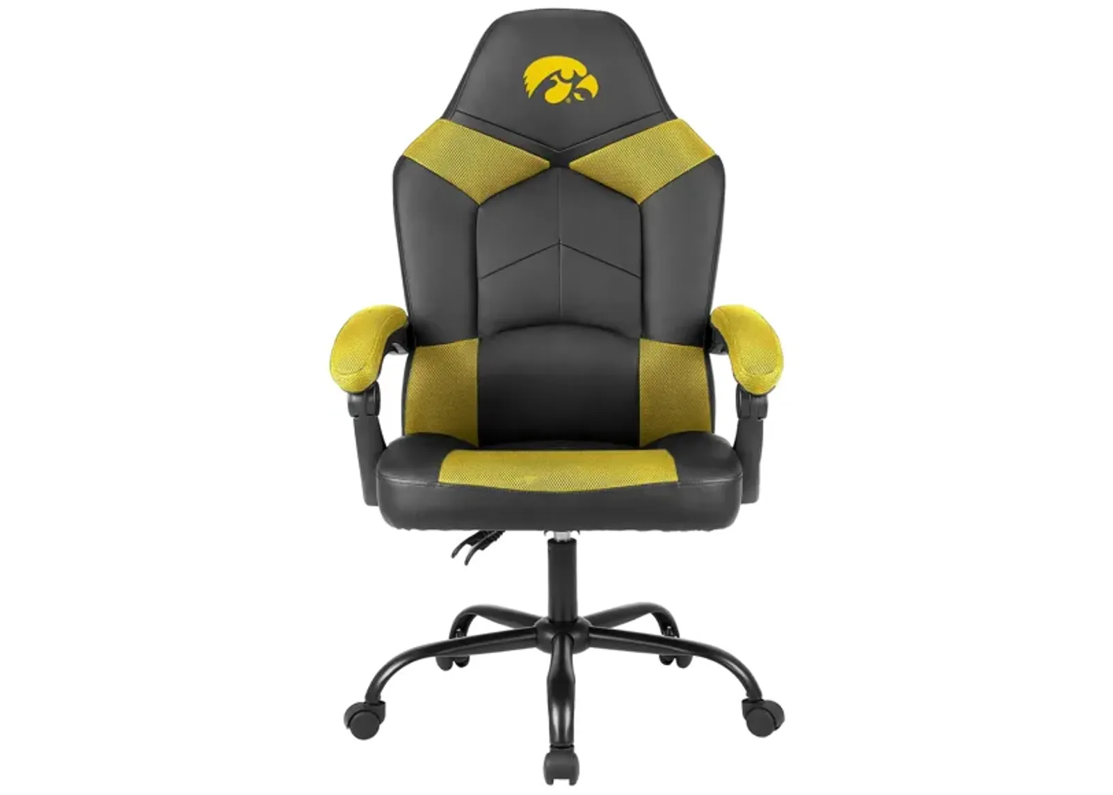 NCAA Faux Leather Oversized Gaming Chair in University of Iowa by Imperial International