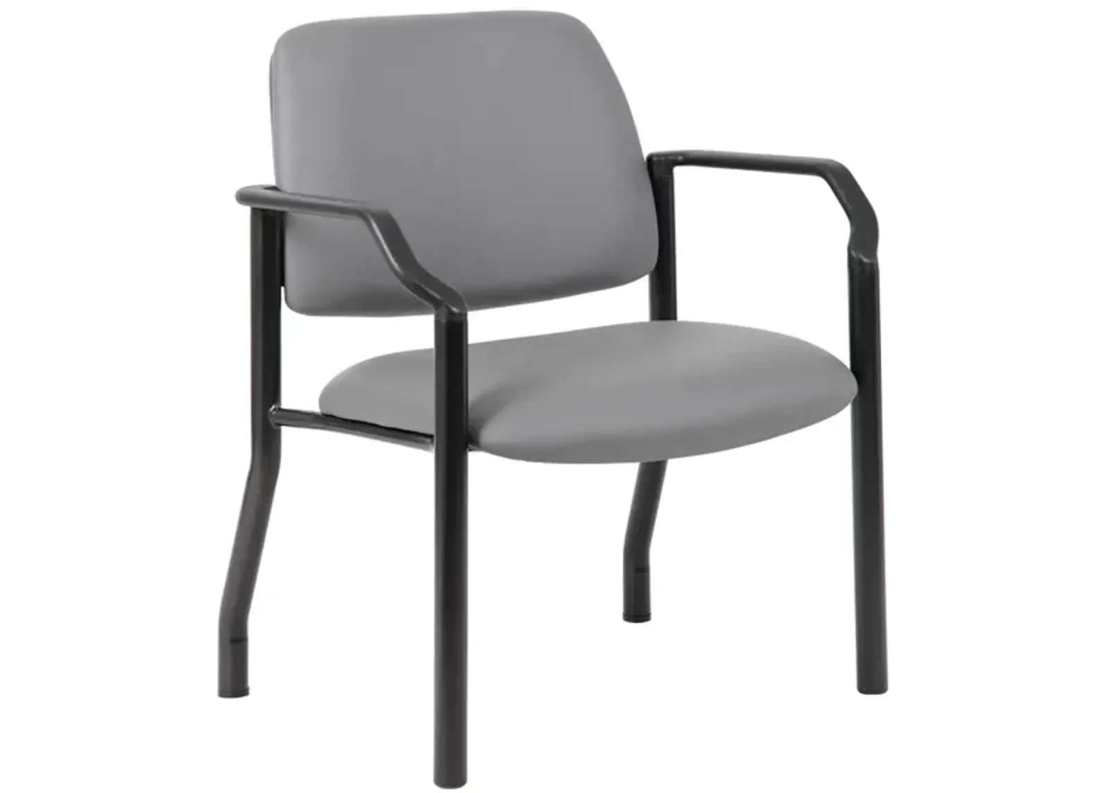 Liebowitz Guest Chair in Gray Antimicrobial Vinyl; Black by Coe Distributors