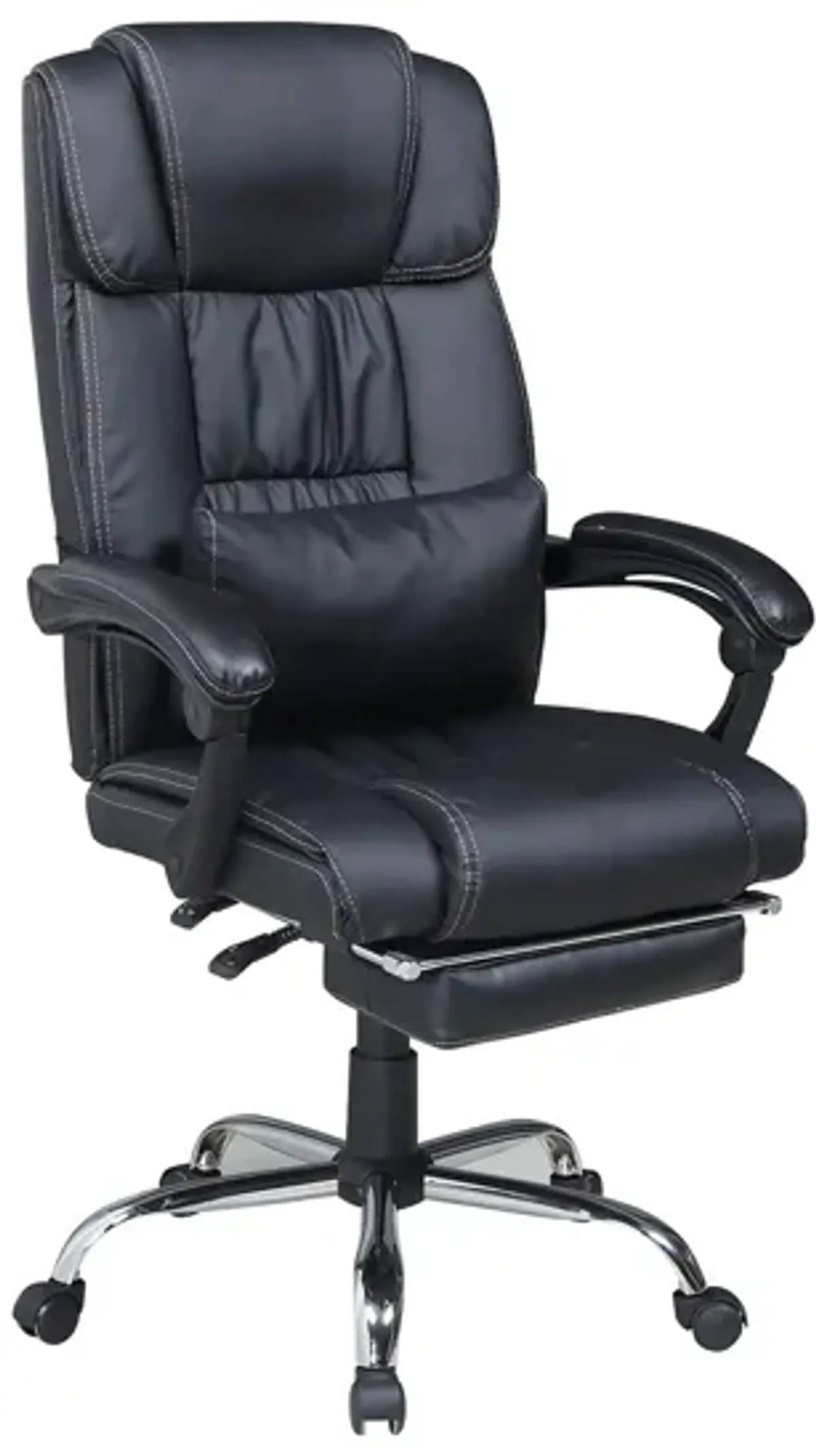 Modern Ergonomic Computer Chair in Black by Chintaly Imports