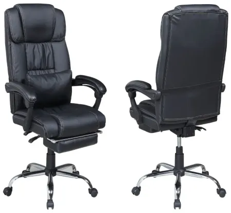 Modern Ergonomic Computer Chair in Black by Chintaly Imports