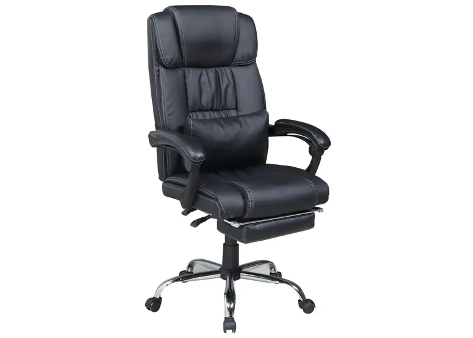 Modern Ergonomic Computer Chair in Black by Chintaly Imports