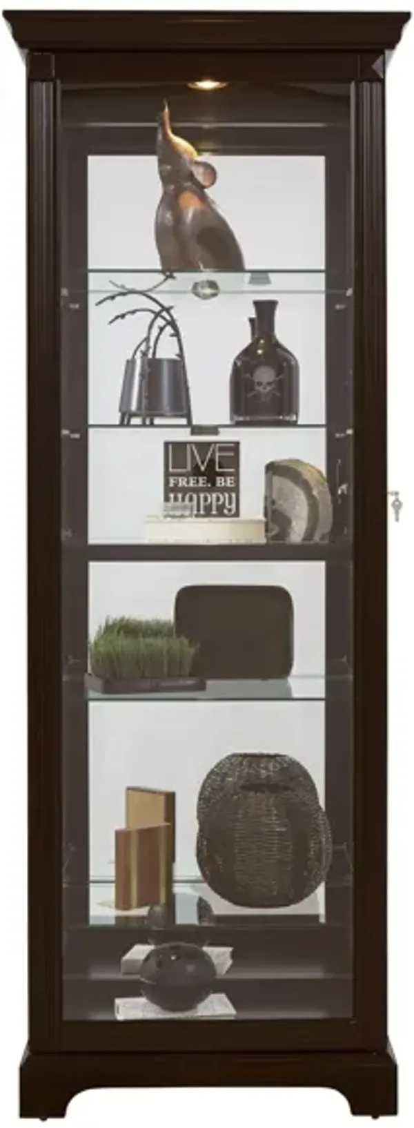 Milligan Locking Slide Door Curio Cabinet