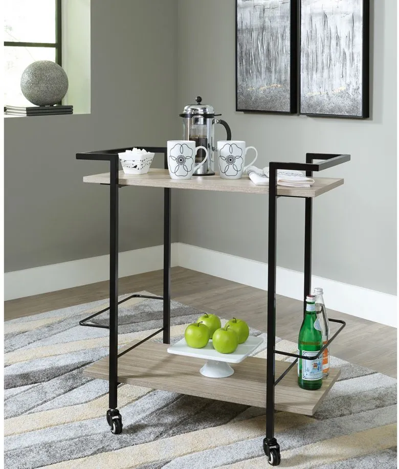 Waylowe Bar Cart in Brown/Black by Ashley Express