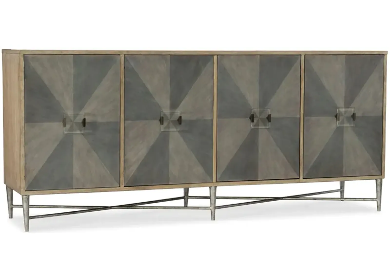 Melange Zola Four-Door Credenza in Gray by Hooker Furniture