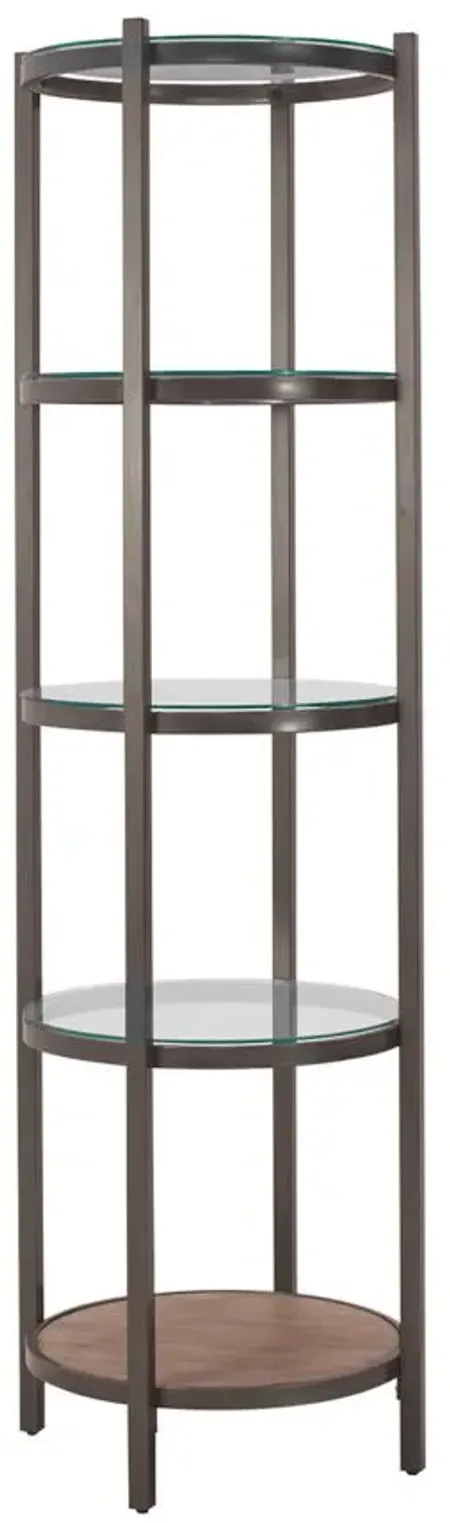 Belini Etagere in Graphite and Maple by Bassett Mirror Co.