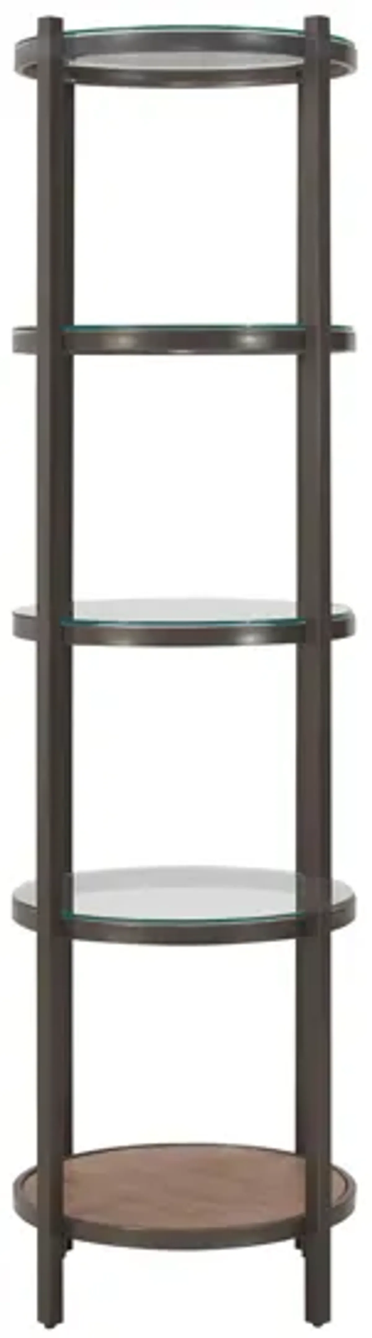 Belini Etagere in Graphite and Maple by Bassett Mirror Co.