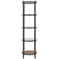 Belini Etagere in Graphite and Maple by Bassett Mirror Co.