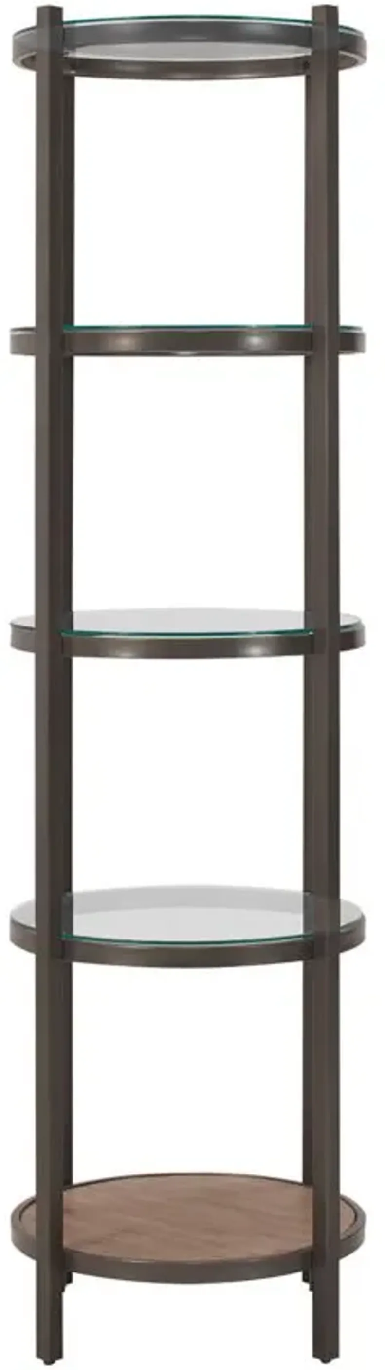 Belini Etagere in Graphite and Maple by Bassett Mirror Co.