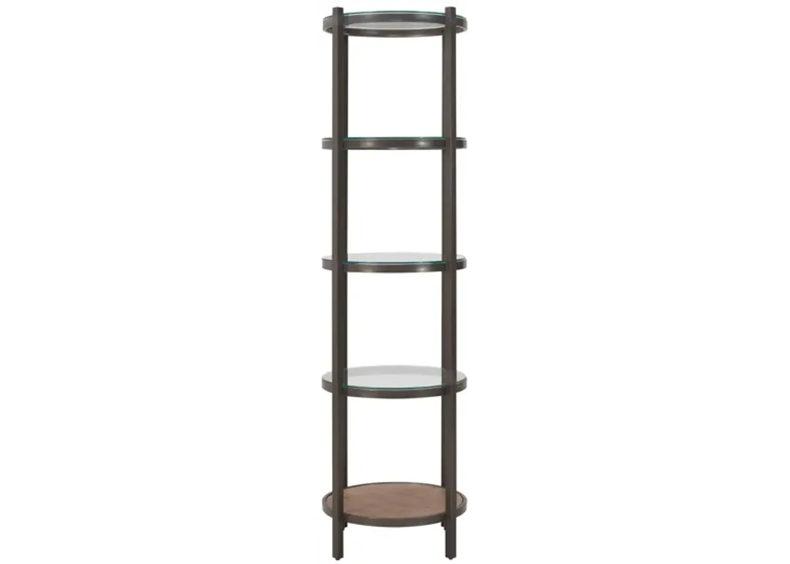 Belini Etagere in Graphite and Maple by Bassett Mirror Co.