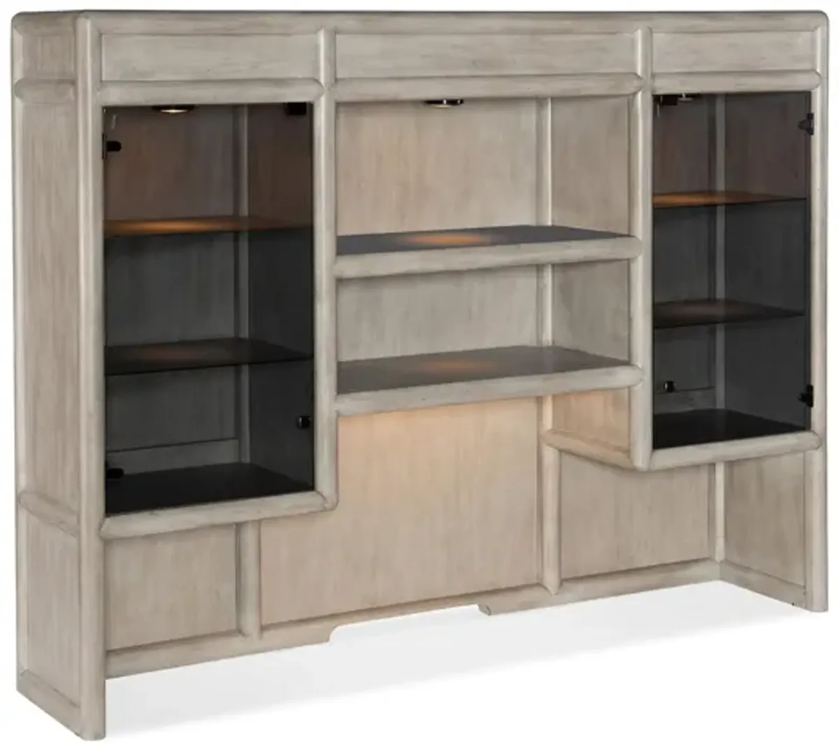 Burnham Credenza Hutch in Light Wood by Hooker Furniture