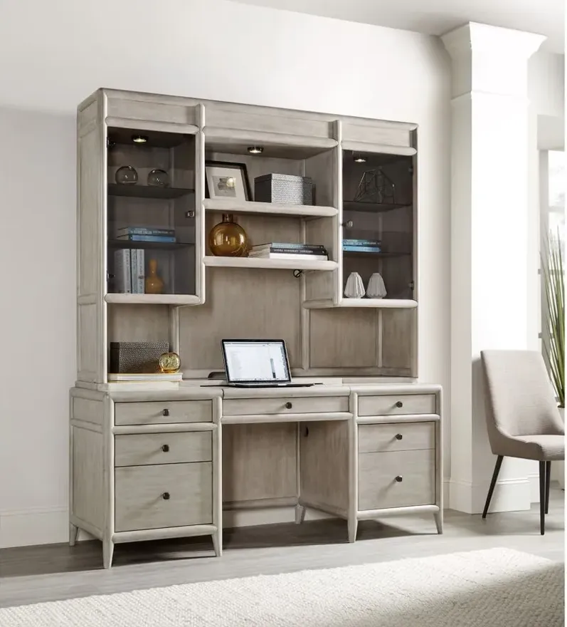 Burnham Credenza Hutch in Light Wood by Hooker Furniture