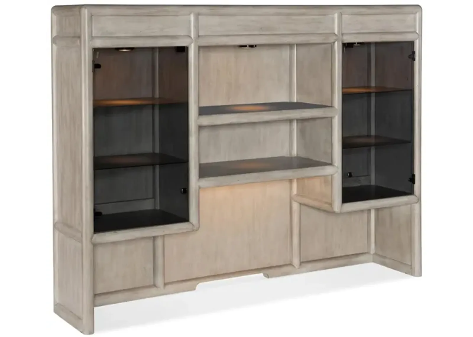 Burnham Credenza Hutch in Light Wood by Hooker Furniture