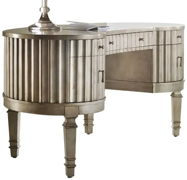 Melange Fluted Kidney Writing Desk