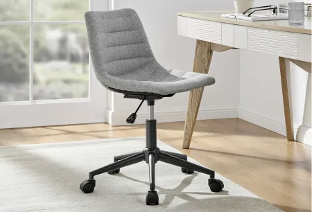 Claire Fabric Swivel Office Chair in Strata Gray by New Pacific Direct