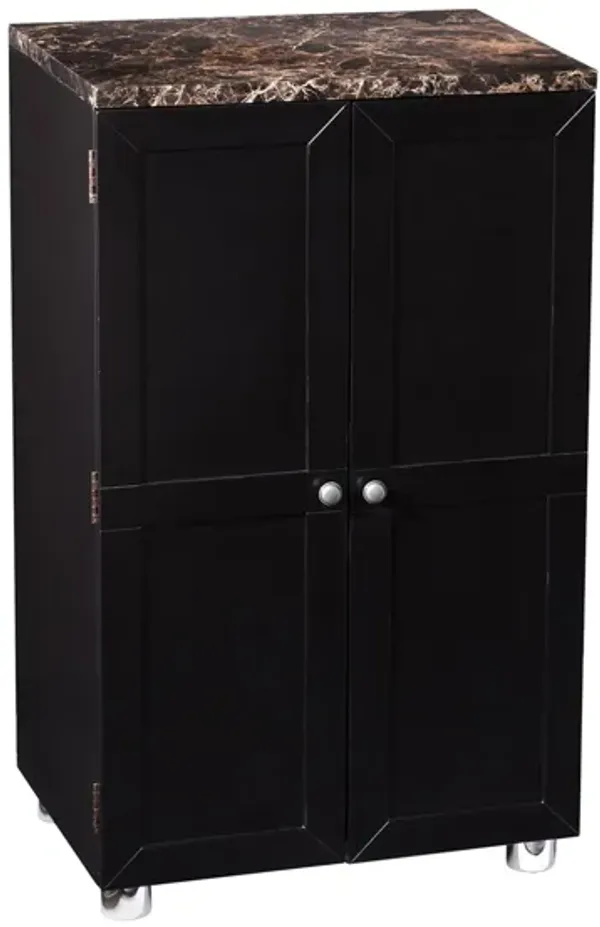 Cochrane Black Contemporary Bar Cabinet