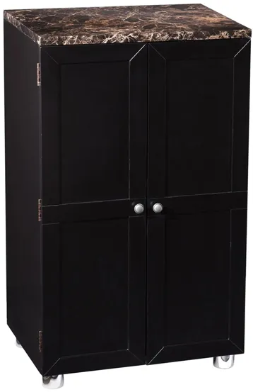 Bellanest Black Contemporary Bar Cabinet in Black by SEI Furniture