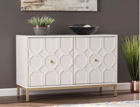 Farrelly Double-Door Cabinet in White by SEI Furniture