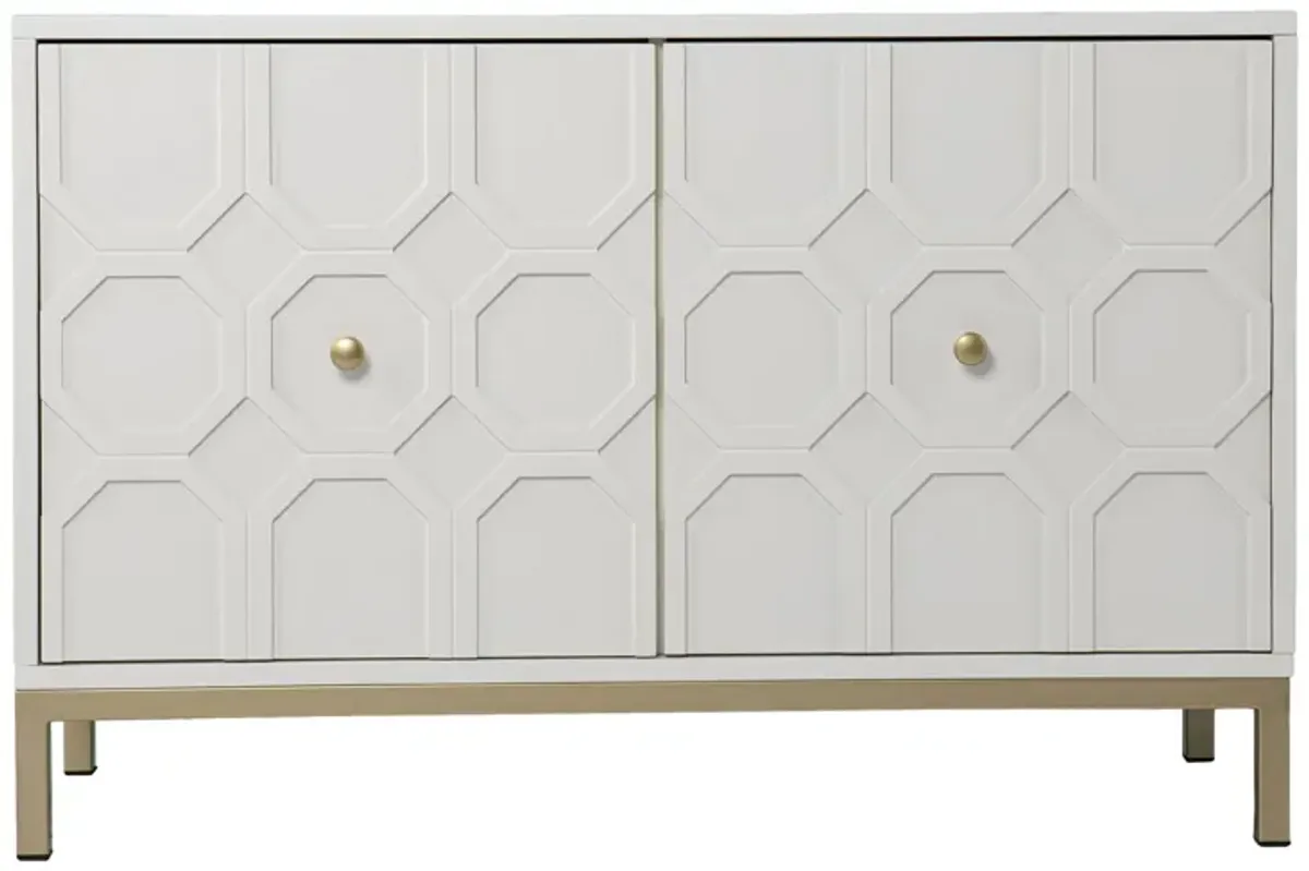 Farrelly Double-Door Cabinet in White by SEI Furniture