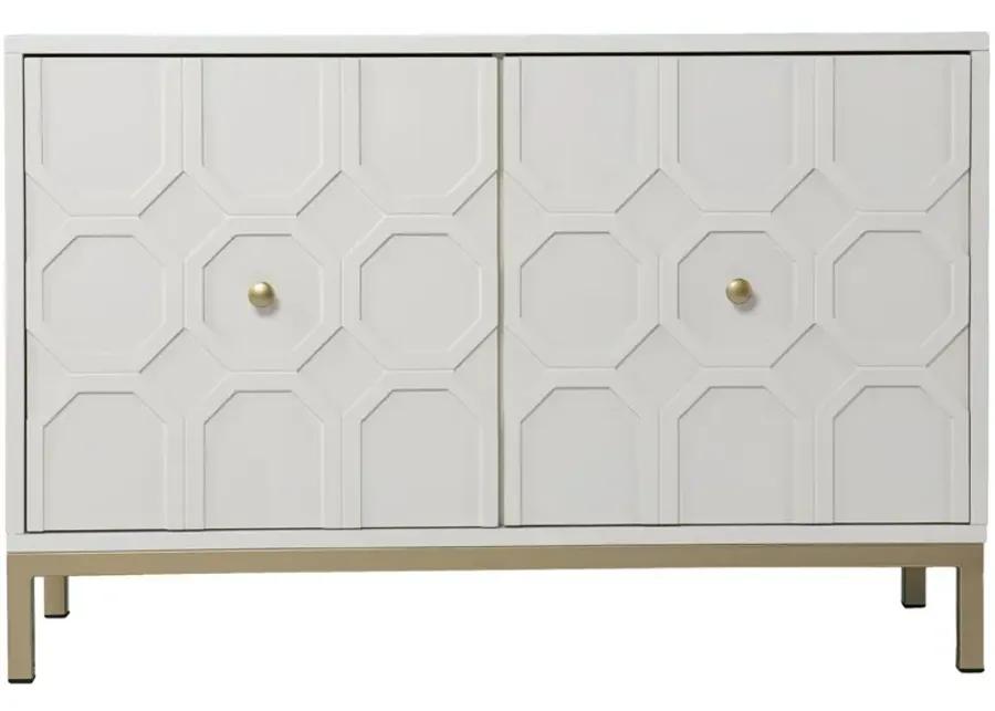 Farrelly Double-Door Cabinet in White by SEI Furniture