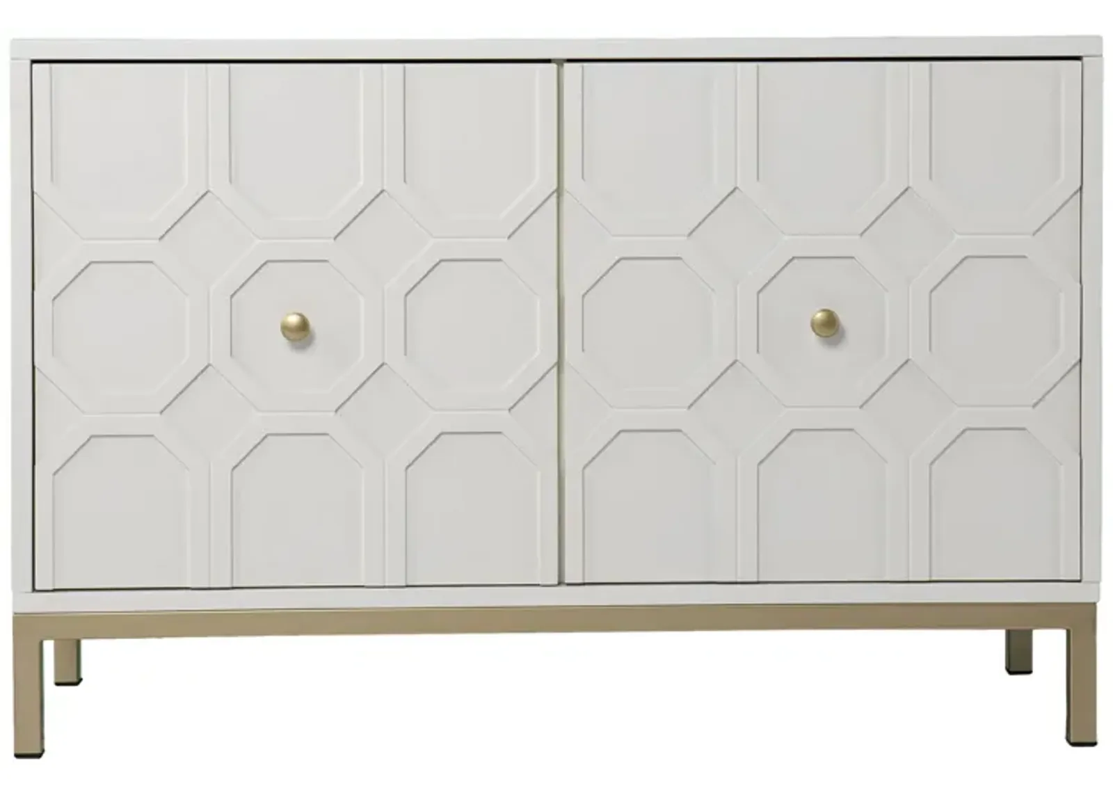 Farrelly Double-Door Cabinet in White by SEI Furniture