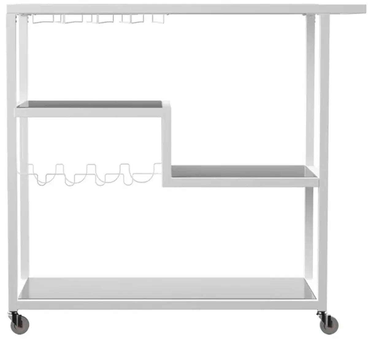 Miller Bar Cart in White by SEI Furniture