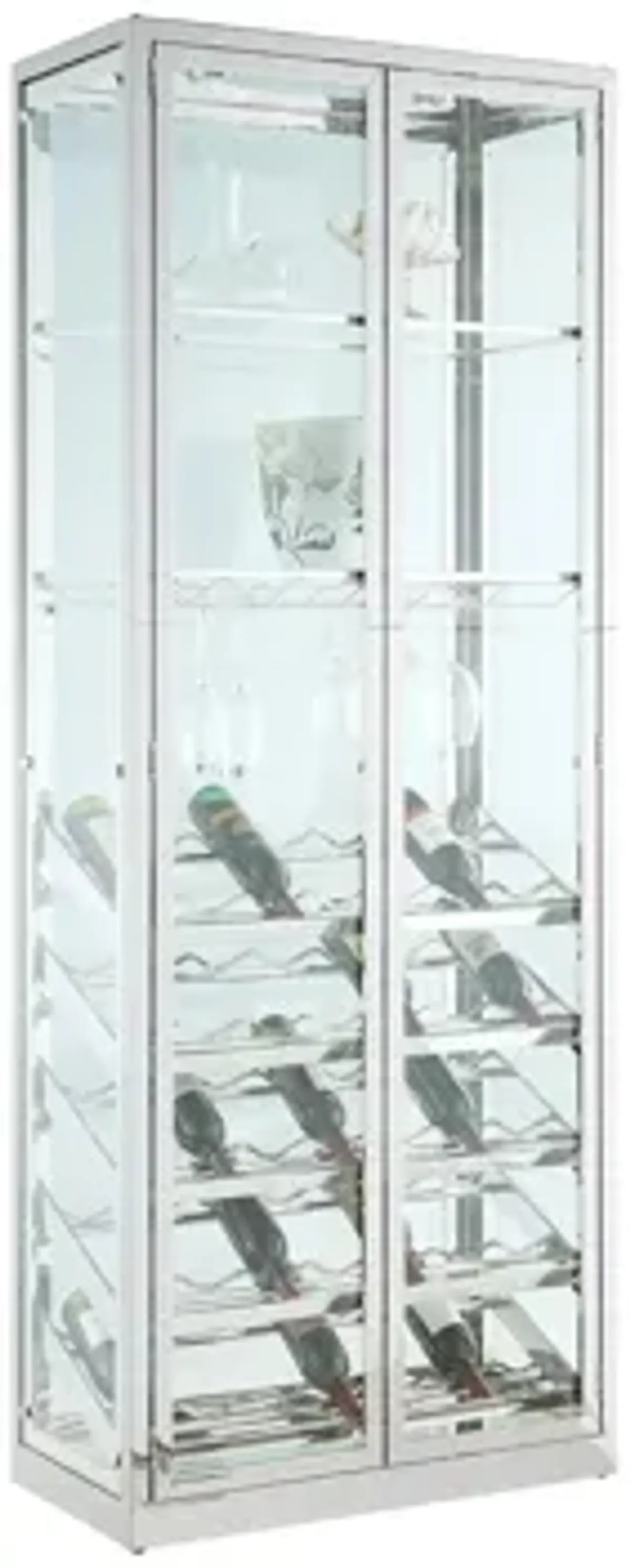 Southlake Glass Curio w/ Wine Racks