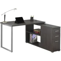 Weaver L-Desk in Gray by Monarch Specialties