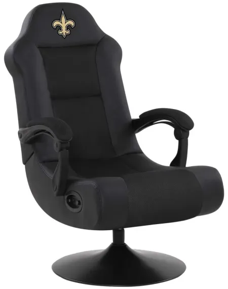 NFL Faux Leather Ultra Gaming Chair in New Orleans Saints by Imperial International