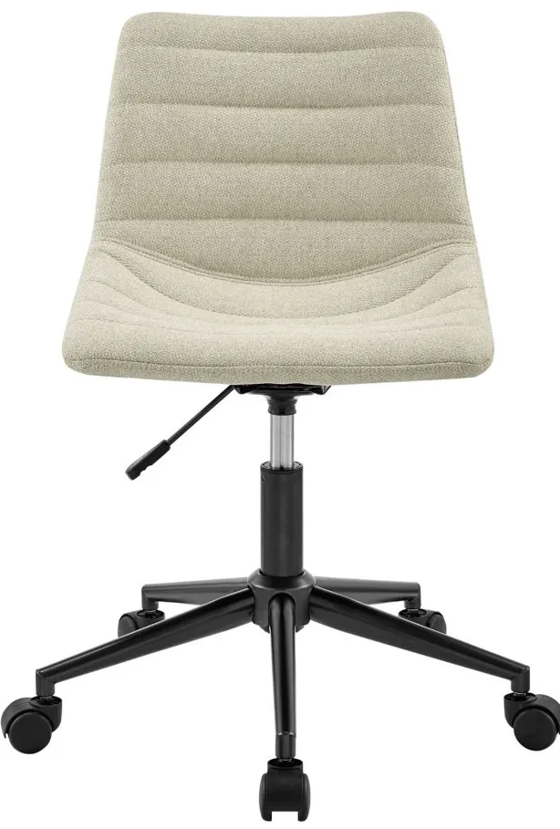 Claire Fabric Swivel Office Chair in Strata Cream by New Pacific Direct