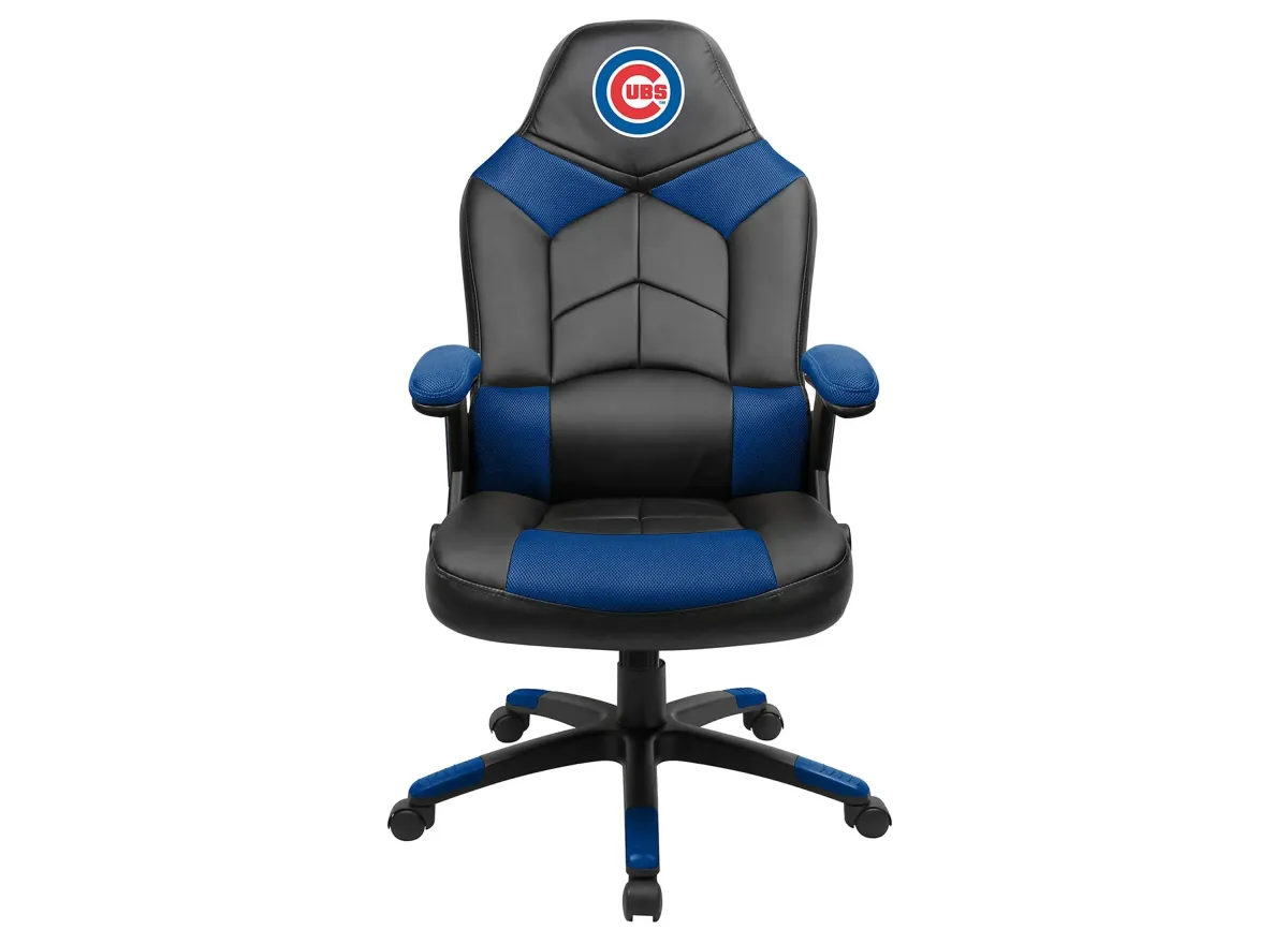 MLB Faux Leather Oversized Gaming Chair in Chicago Cubs by Imperial International