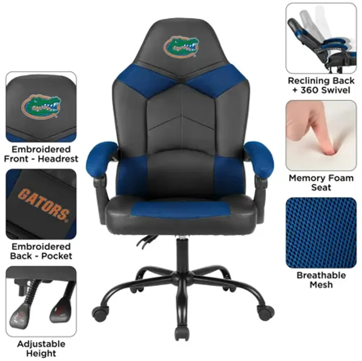 NCAA Faux Leather Oversized Gaming Chair