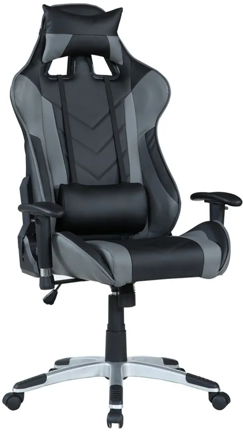 Modern Ergonomic Computer Chair in Silver by Chintaly Imports