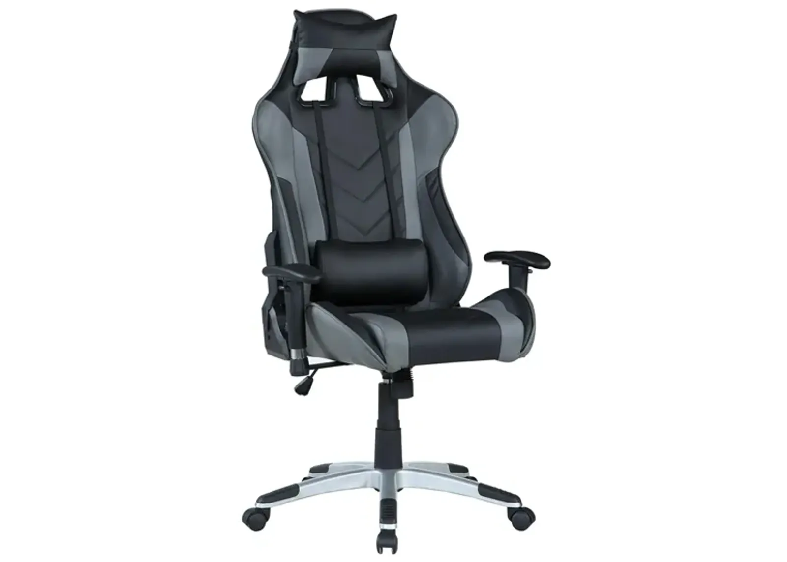 Modern Ergonomic Computer Chair in Silver by Chintaly Imports