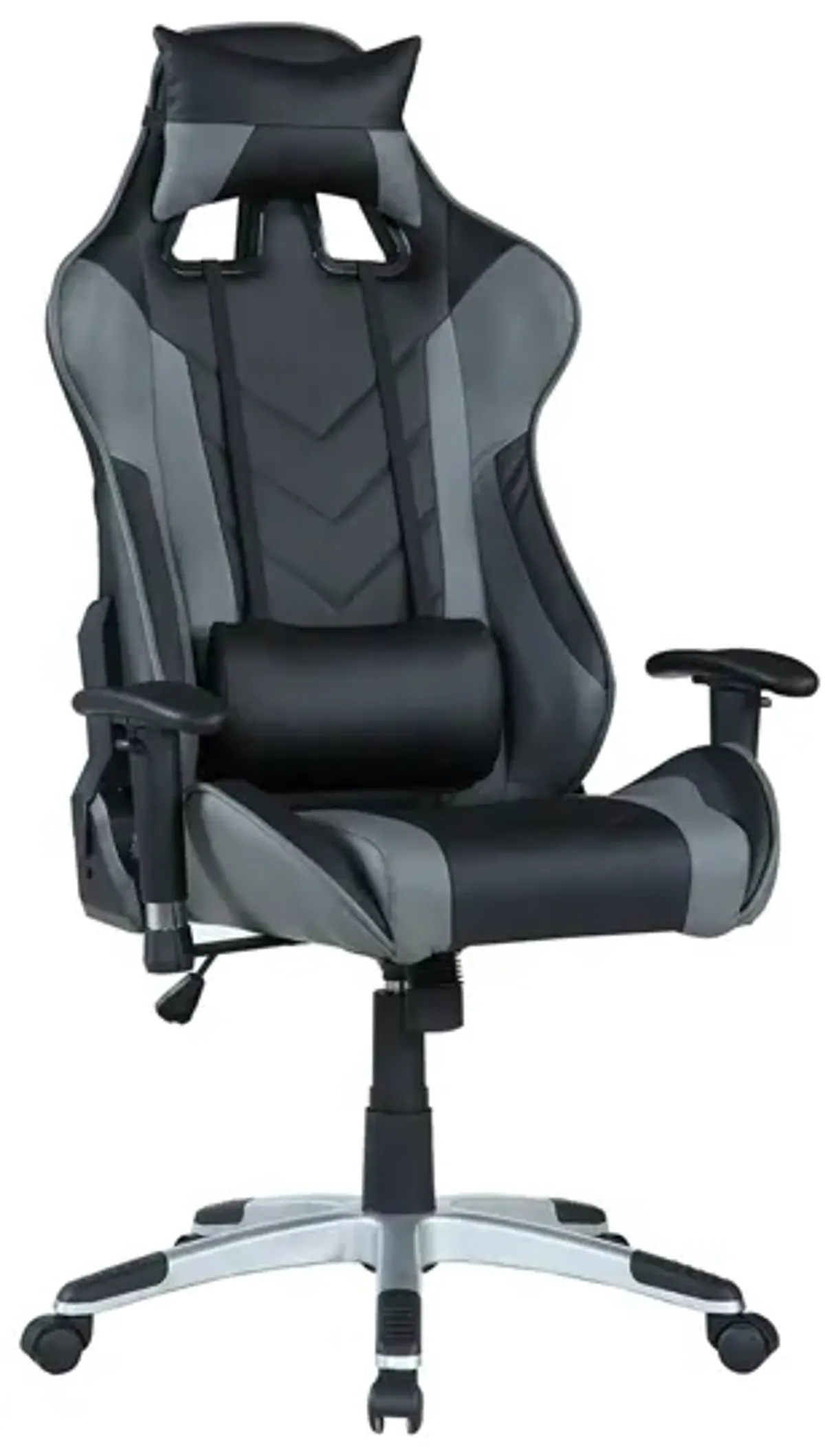 Modern Ergonomic Computer Chair in Silver by Chintaly Imports