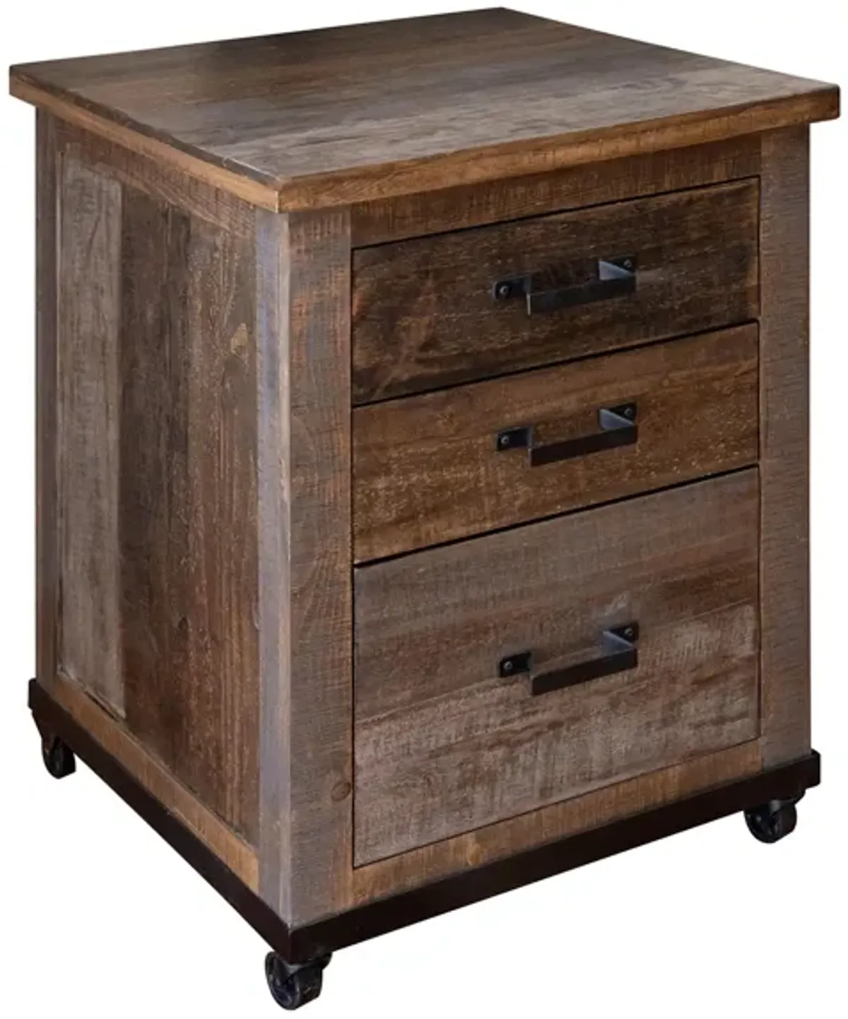 Loft Brown File Cabinet in Multi Colored: Gray,Brown, Natural by International Furniture Direct