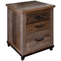 Loft Brown File Cabinet in Multi Colored: Gray,Brown, Natural by International Furniture Direct