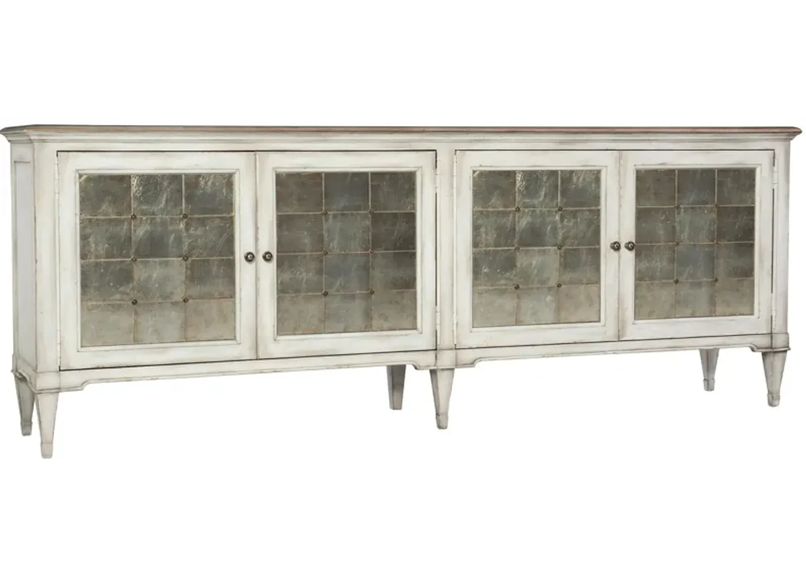 Melange Four-Door Credenza in White by Hooker Furniture