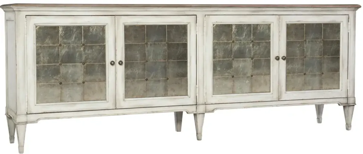 Melange Four-Door Credenza in White by Hooker Furniture