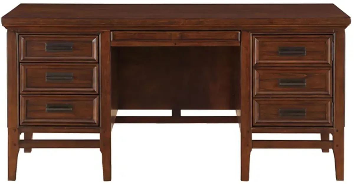 Tamsin Executive Desk in Brown Cherry by Homelegance