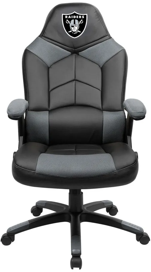 NFL Faux Leather Oversized Gaming Chair in Las Vegas Raiders by Imperial International
